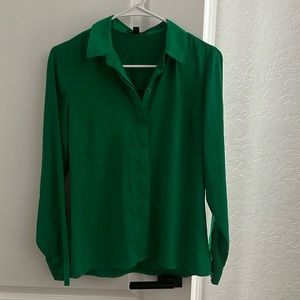 Express Emerald Green Button Up